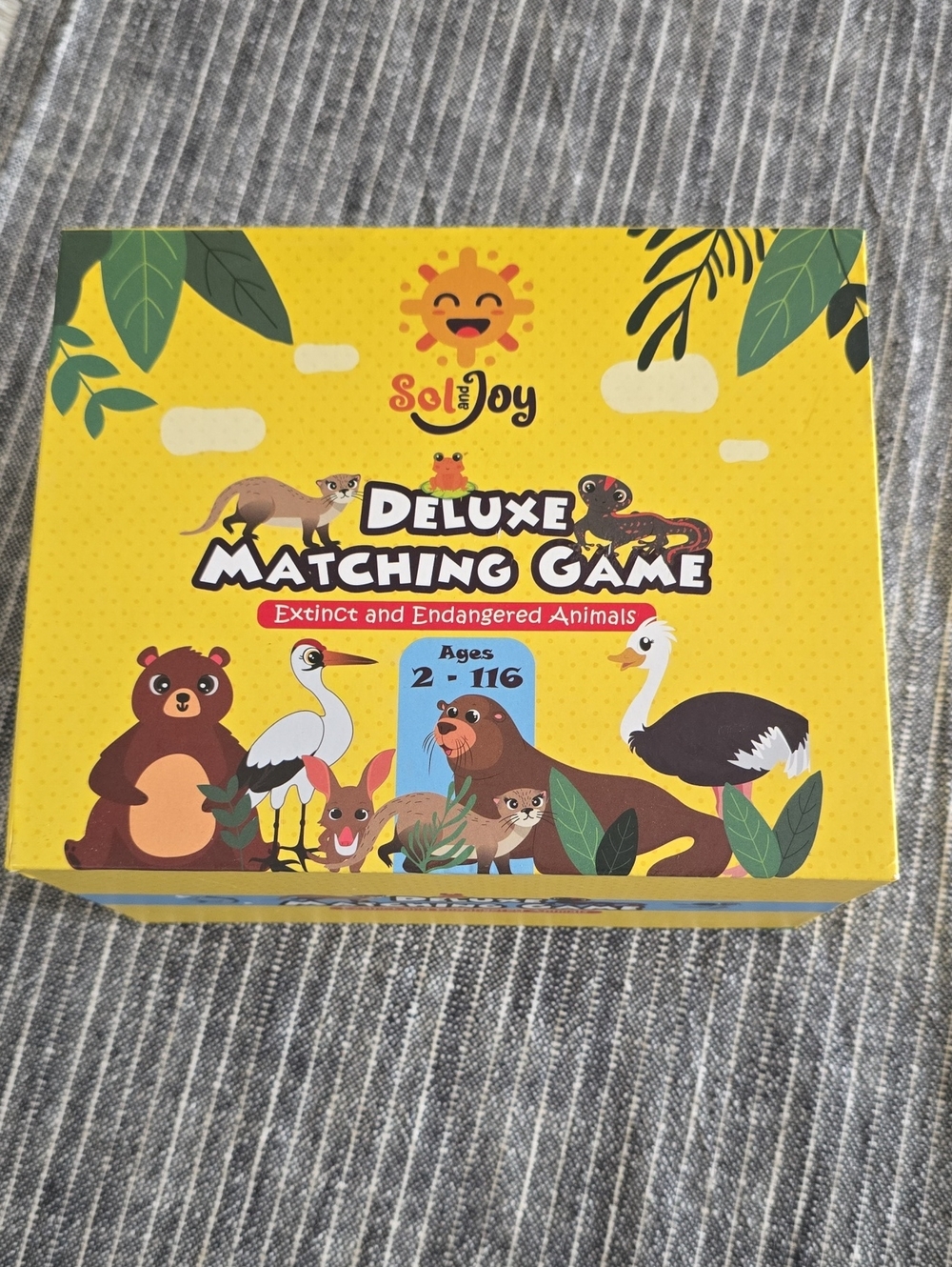Deluxe Matching Game - Yellow - Extinct & Endangered Animals